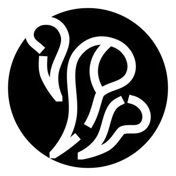 Abstract swirl lines creating a dynamic round logo Stock Illustration