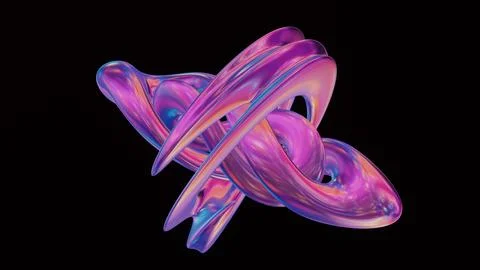 An abstract swirl object, artistically twisting, creating a mesmerizing, flui Stock Illustration