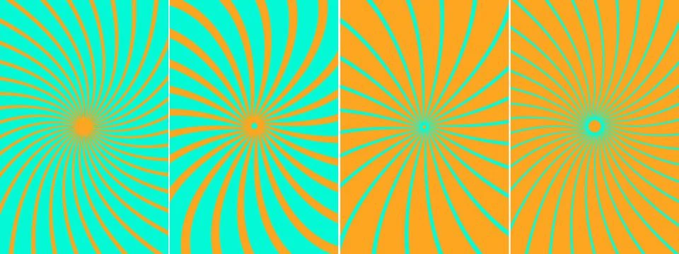 Abstract Swirl Pattern Background with Orange and Teal Colors Stockillustratie