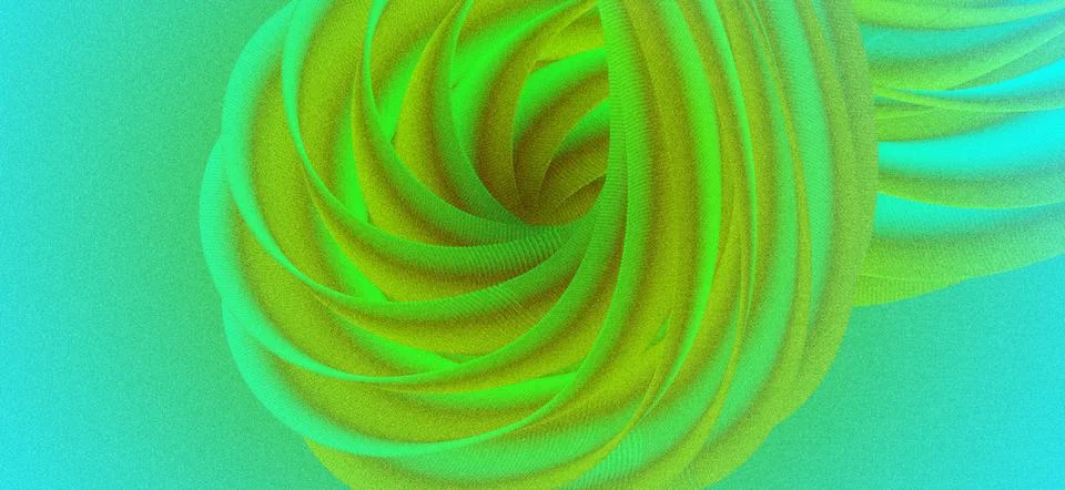 Abstract swirl pattern with bright green and turquoise colors in a dynamic .. Stock Illustration