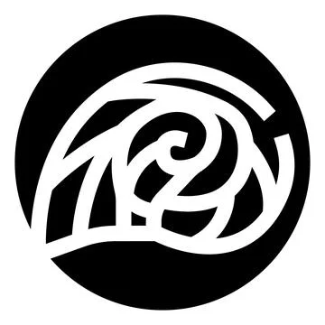 Abstract swirl pattern creating a dynamic modern logo イラスト素材