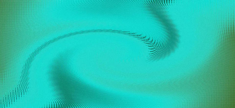 Abstract swirl pattern with flowing liquid waves in shades of bright cyan a.. Stock Illustration