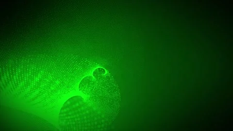 Abstract swirl pattern Green hi-tech futuristic dots abstract background Stock Footage 296056033