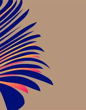 Abstract Swirl Pattern With Navy, Orange and Pink Flowing Stripes on Beige .. 스톡 일러스트