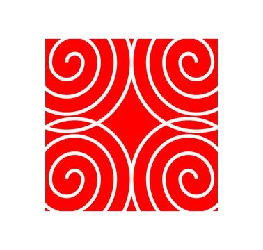 Abstract Swirl Pattern on Red Background Stock Illustration