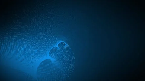 Abstract swirl pattern Royal blue hi-tech futuristic dots abstract background Stock Footage 296055963