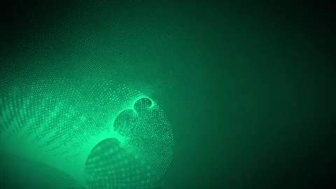 Abstract swirl pattern Turquoise hi-tech futuristic dots abstract background Stock Footage 296056024