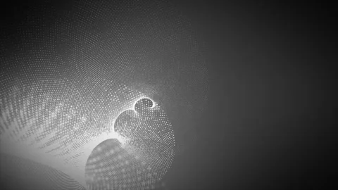 Abstract swirl pattern white hi-tech futuristic dots abstract background Stock Footage 296056134