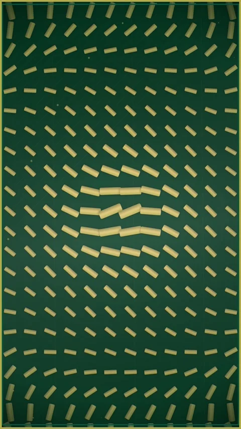 Abstract Swirl Pattern of Yellow Tubes on Teal Background - Seamless Loop Stock Footage 347698282
