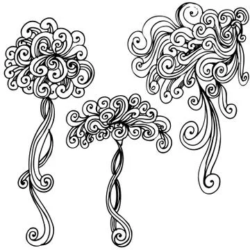 Abstract swirl patterns Stock Illustration