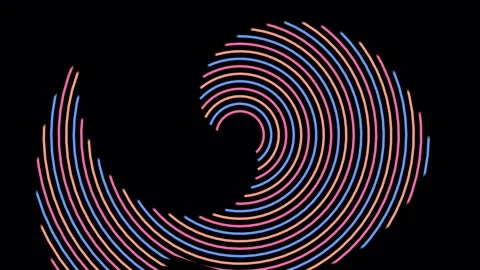 Abstract Swirl Patterns in Motion with Subtle Color Gradients and Dark Back.. Video stock 342511707