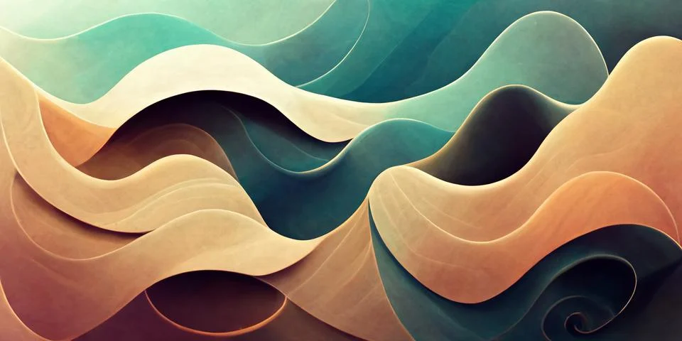 Abstract swirl wave background. Flow liquid lines design element. Stock Illustration