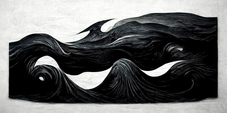 Abstract swirl wave background. Flow liquid lines design element. Stock Illustration