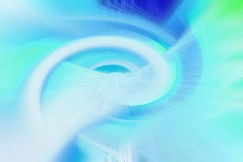 Abstract swirling background with dynamic light trails in blue and cyan Stock Illustration