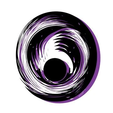 Abstract Swirling Circle Design. Concept of vortex, energy, and motion. イラスト素材