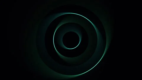Abstract Swirling Circles with Light Refraction during a Slow Zoom Out Stock-Footage 342420697