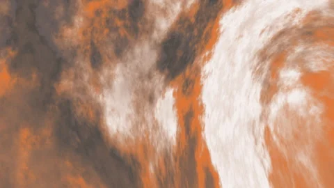 Abstract Swirling Clouds Orange White Dark Textured Motion Background Video stock 343134429
