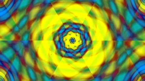 Abstract swirling colorful vortex pattern background for psychedelic design Stock Footage 337658742