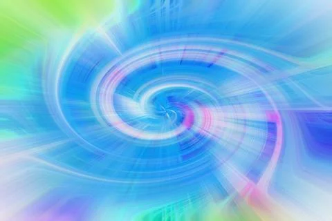 Abstract swirling digital background with vibrant blue and light green color Stock Illustration