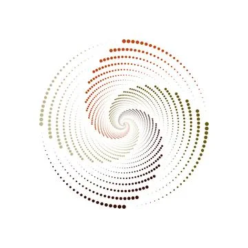 Abstract swirling dot pattern with subtle color variations Stock Illustration