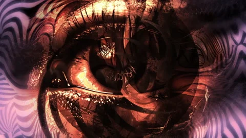 Abstract Swirling Eye With Zebra Pattern Background Stock Footage 293491539