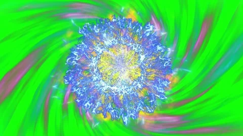 Abstract swirling floral pattern with vibrant colors for digital design projects Stock Footage 345775343