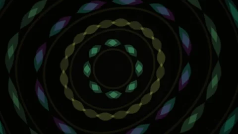 Abstract Swirling Geometric Pattern with Leaf-like Shapes in Dark Tones. 库存影片 334513724
