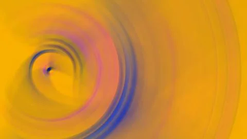 Abstract swirling gradient spiral in vibrant warm tones on yellow background Illustrazione stock