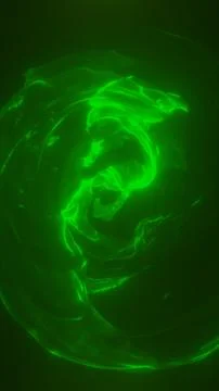 Abstract swirling green vortex of glowing energy forming a spiral motion in a Illustrazione stock