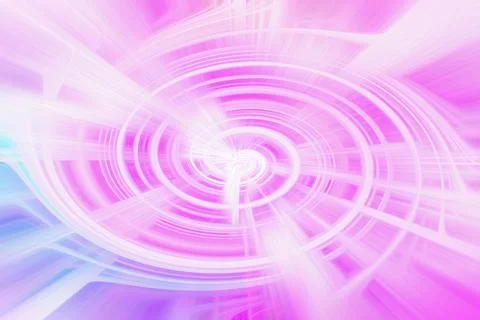 Abstract swirling light background with vibrant pink and purple radial Stock Illustration