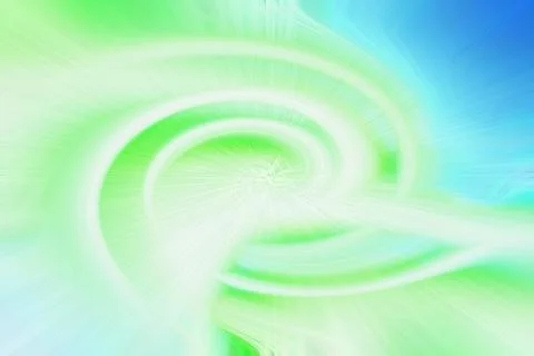 Abstract swirling light background with vibrant lime green and sky blue Stock Illustration