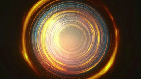 Abstract swirling light ring on dark background, animated backdrop, seamles.. Stockbeeldmateriaal 341429309