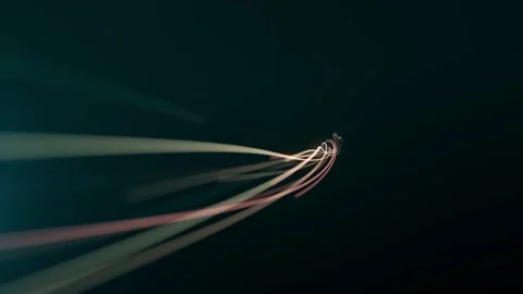 Abstract Swirling Light Strings Background With Depth Of Field Stock Footage 165836298