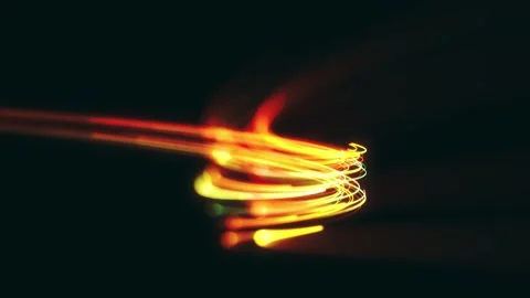 Abstract Swirling Light Strings Particles Background Loop 库存影片 166834659