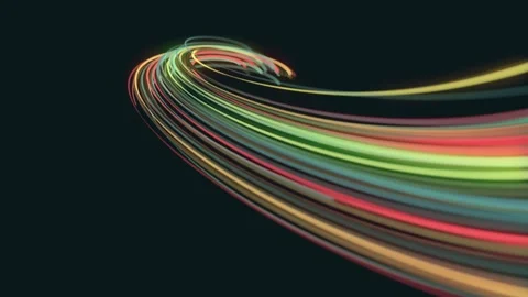 Abstract Swirling Light Strings Particles Background Loop Stock Footage 167060071
