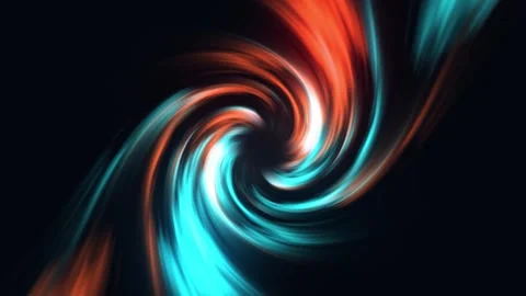 Abstract swirling light trails motion graphics background with neon orange .. 库存影片 340522644