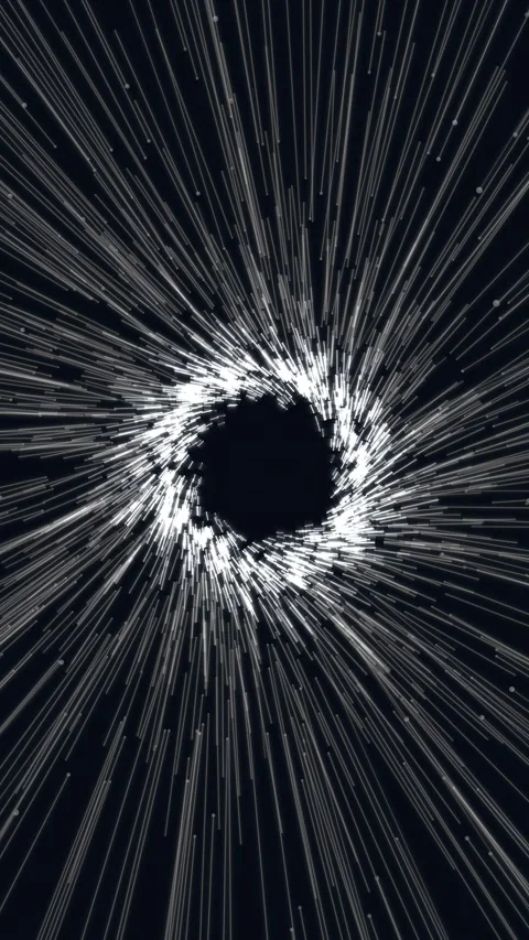Abstract swirling light tunnel, motion blur effect, futuristic dark background Stock Footage 340332215