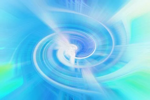 Abstract swirling light vortex background with dynamic blue and cyan radial Stock Illustration