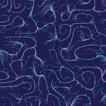 Abstract swirling lines pattern design on dark background Stock Illustration