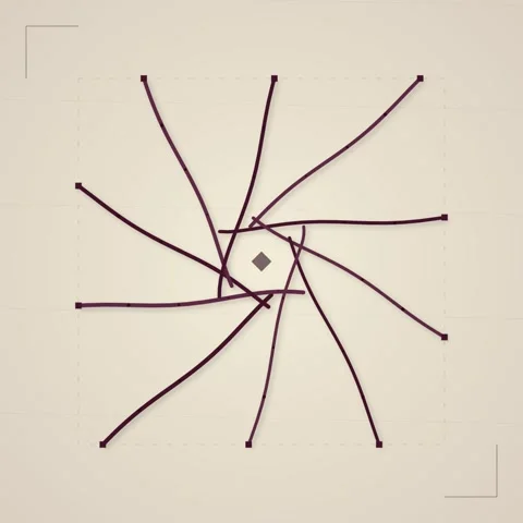 Abstract Swirling Lines Radial Pattern Animation - Geometric Motion Backgroun Stock Footage 347811143
