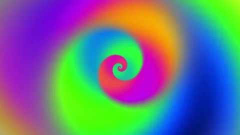 Abstract swirling liquid motion graphic with vibrant neon colors Psychedelic Stock Footage 340025062