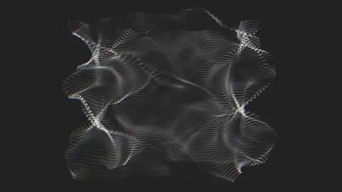 Abstract Swirling Mesh Shape Fx Background Video stock 236101048