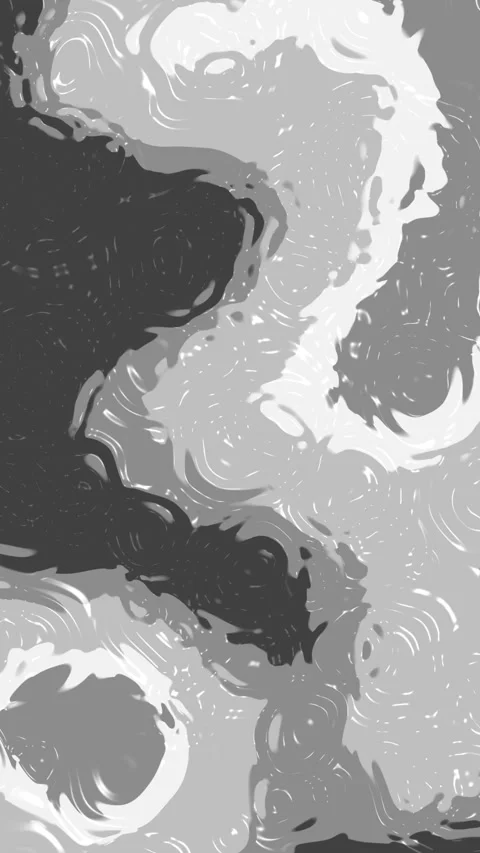 Abstract Swirling Monochrome Grayscale Patterns in a Contemporary Water Art Stock Footage 310400477