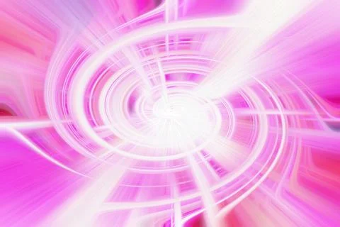 Abstract swirling motion background with vibrant pink and white light Stock Illustration