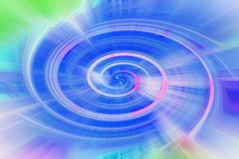 Abstract swirling motion background with vibrant blue and neon green gradient Illustrazione stock