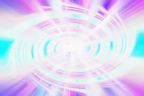 Abstract swirling motion background with vibrant neon purple and cyan light イラスト素材