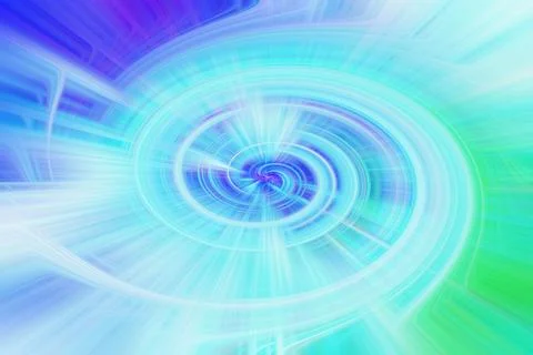 Abstract swirling motion background with vibrant blue and green gradient Illustrazione stock