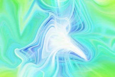 Abstract swirling motion background with vibrant green and blue light waves Stock Illustration