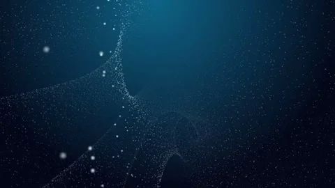 Abstract swirling nebula of tiny white stars on a deep blue background. Stock Footage 297015135