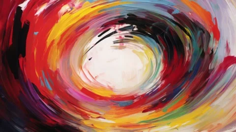 Abstract swirling paint vortex background, hand drawn digital stop motion a.. 스톡 동영상 341429217